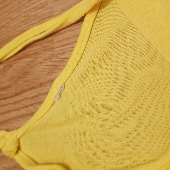 💥3/$10💥 Yellow Braided Racerback Hi-Lo Tank Top - Picture 7 of 10